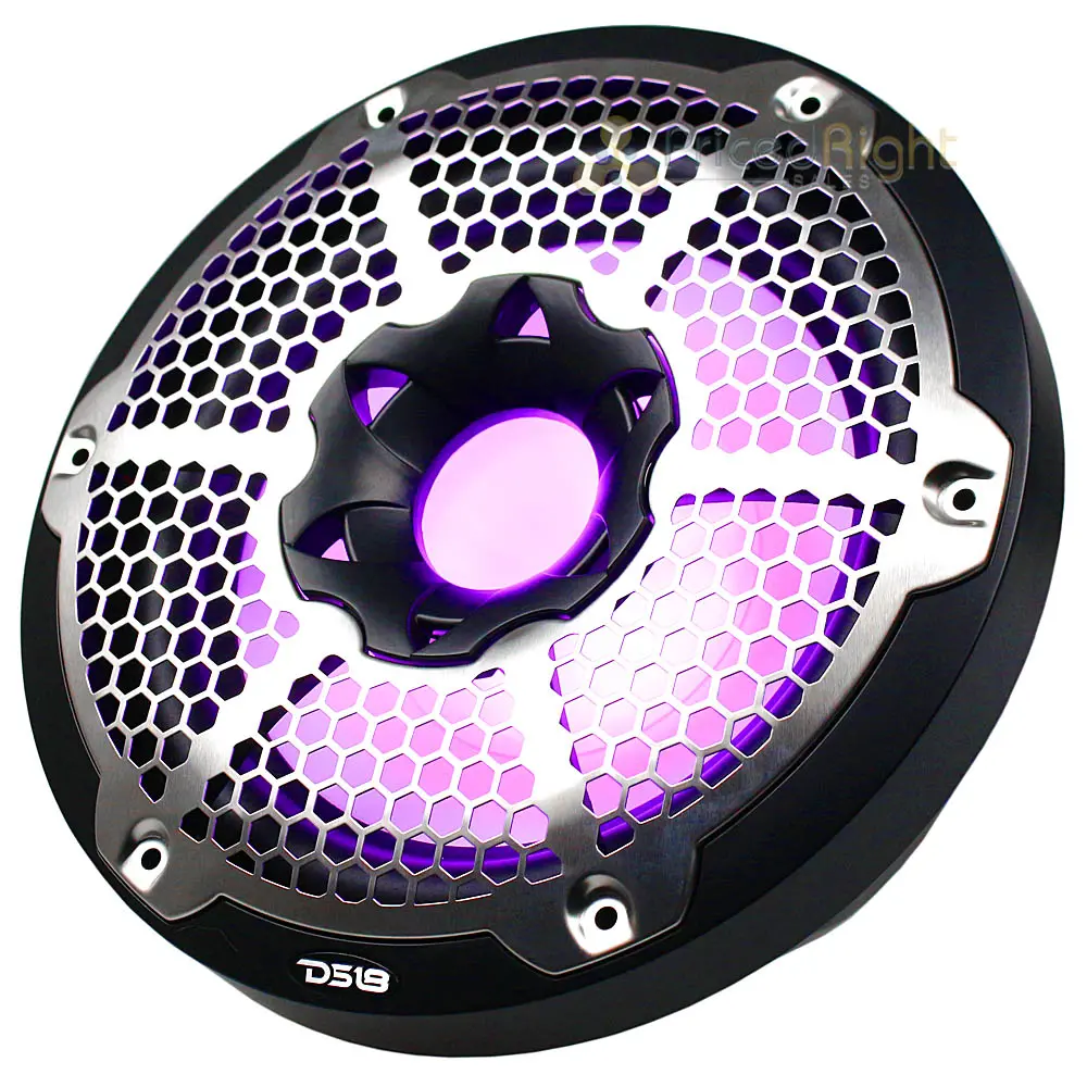 Ds18 Hydro 10" Marine Subwoofer With Integrated Rgb 600 Watts 4 Ohm Nxl-10Sub/Bk 1
