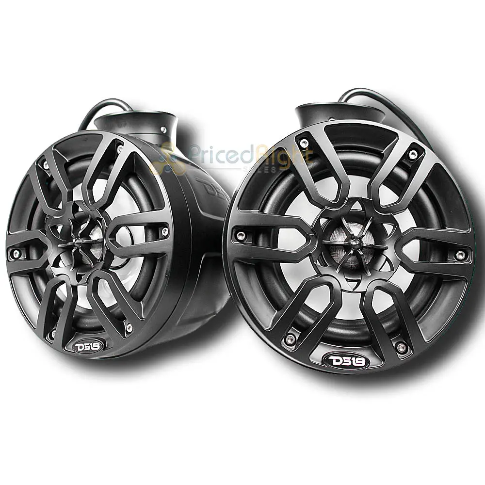 Ds18 6.5" Wakeboard Marine Tower Speaker System 300 Watts Rgb Led Nxl-Ps6bk 1