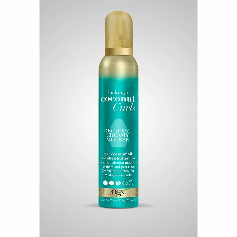 Ogx: Locking + Coconut Curls Decadent Creamy Mousse 1