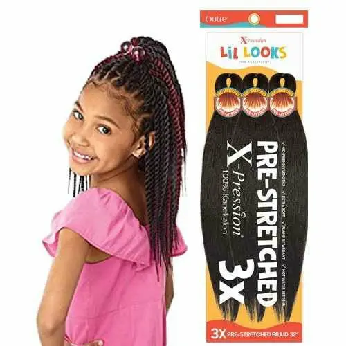 Outre: 3X X-Pression Lil Looks Calming Braid 32" (Pre Stretched) 1