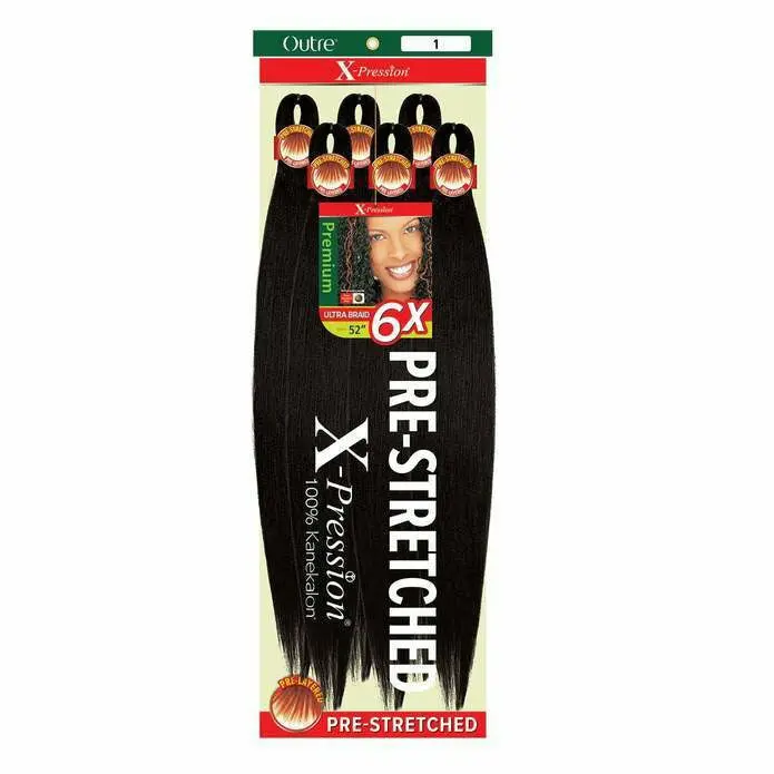 X-Pression: 6X Ultra Pre-Stretched Braid 52" Braiding Hair 1