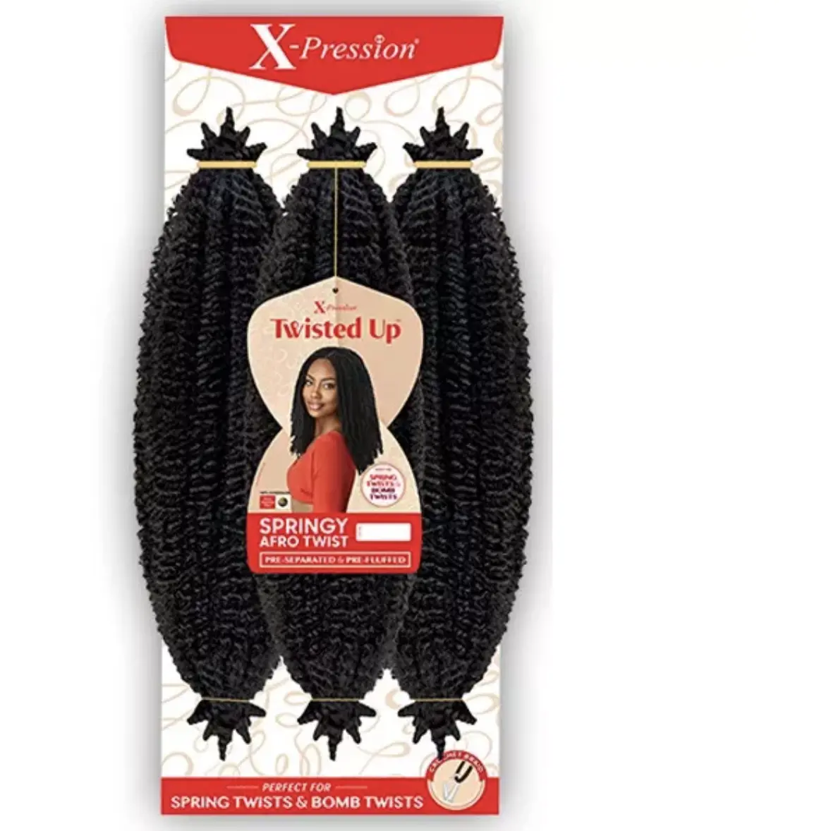 Outre: X-Pression Twisted Up 3X Springy Afro Twist 16" Crochet Braids 1