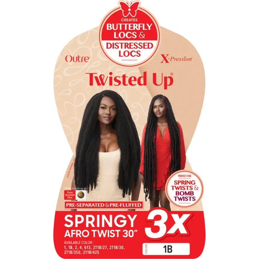 Outre: X-Pression Twisted Up 3X Springy Afro Twist 30"Crochet Braids 2