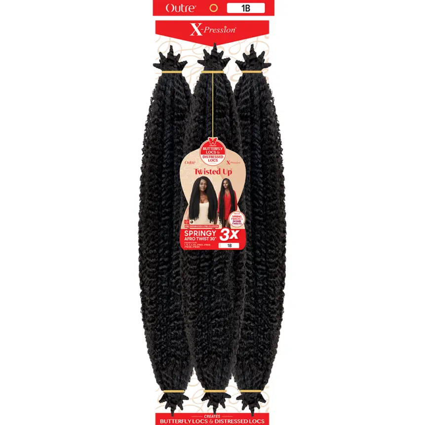 Outre: X-Pression Twisted Up 3X Springy Afro Twist 30"Crochet Braids 3