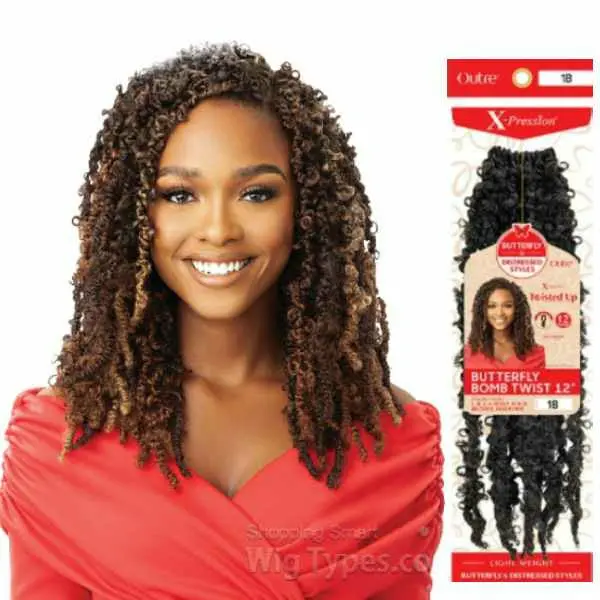 Outre: Xpression Twisted Up Butterfly Bomb Twist 12" Crochet Braids 1