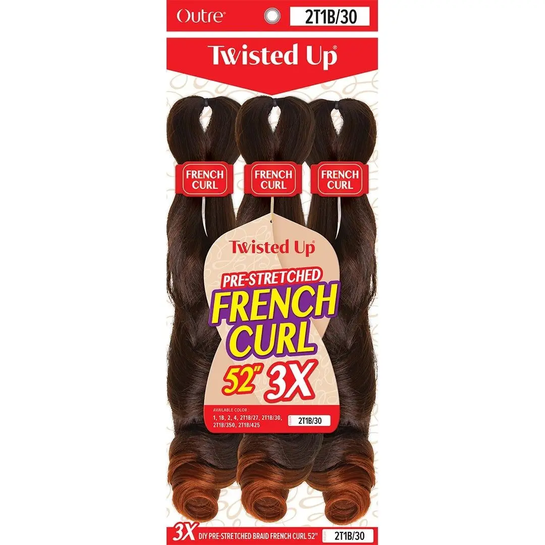 Outre: 3X Twisted Up-Diy Prestretched Braid French Curl 52" 1