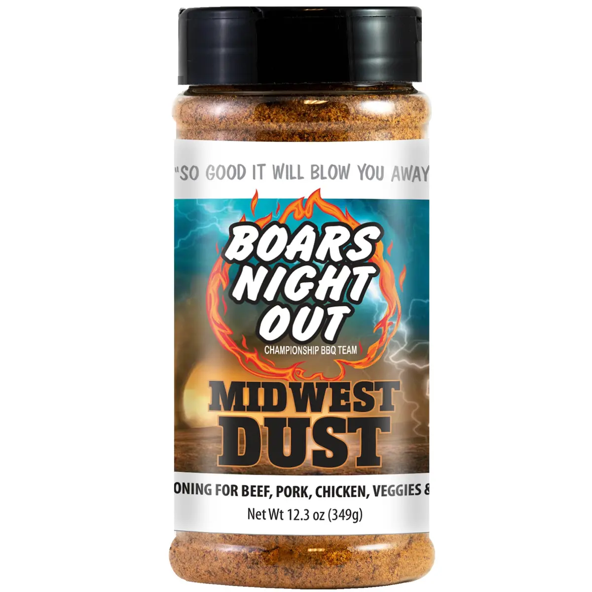Boars Night Out Midwest Dust For Beef, Pork, Chicken, Veggies And Fish 12.3 Oz 1