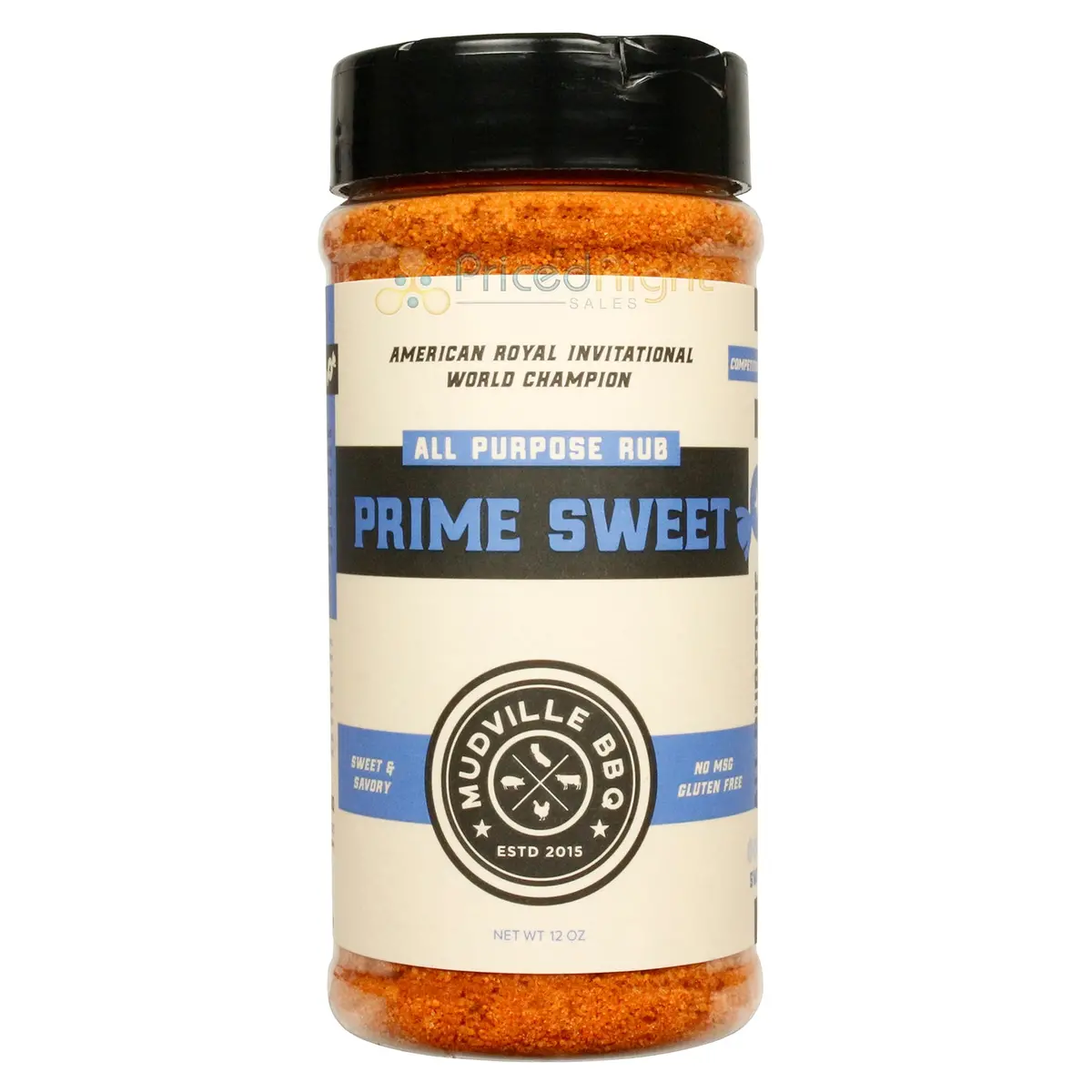 Mudville Bbq Prime Sweet All Purpose Rub Sweet & Savory No Msg Gluten Free 12Oz 1