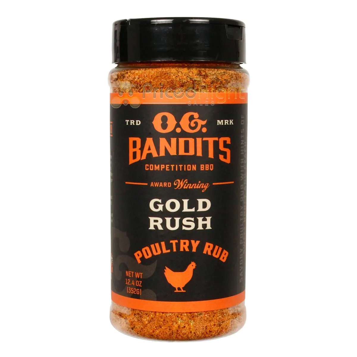 O.G. Bandits Gold Rush Poultry Rub Seasoning Sweet Honey And Peach 12.4 Ounce 1