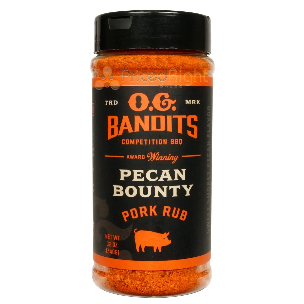O.G. Bandits Pecan Bounty Pork Rub Award Winning Sweet & Smoky Flavor 12 Ounce 1