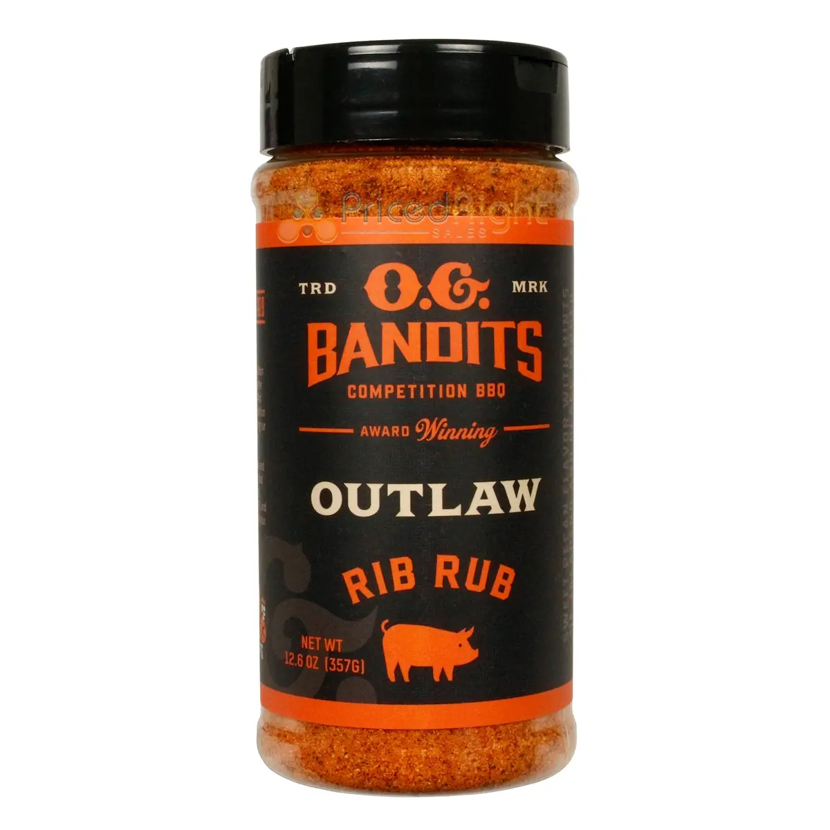 O.G. Bandits Outlaw Rib Rub Seasoning Sweet Pecan Jalapeno Black Pepper 12.6Oz 1