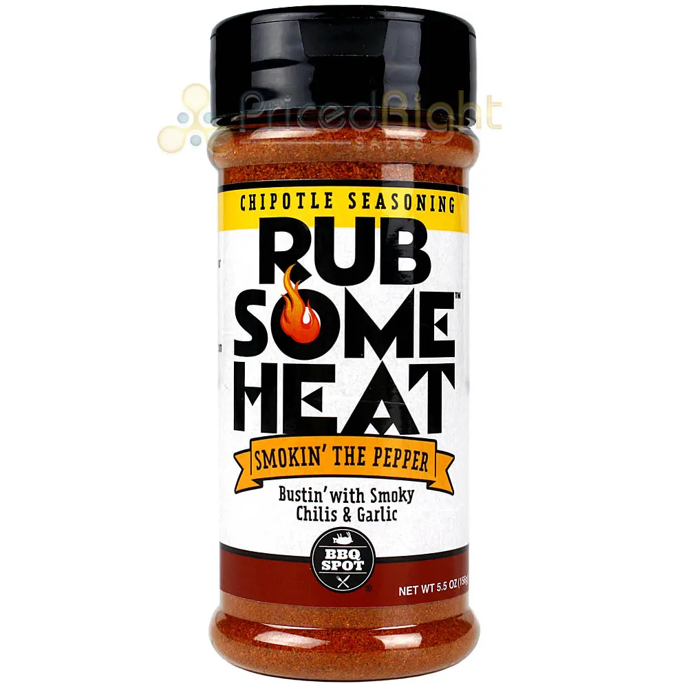 Rub Some Heat Chipotle Seasoning 5.5 Oz Smokey Chili"S & Garlic Gluten Free 1
