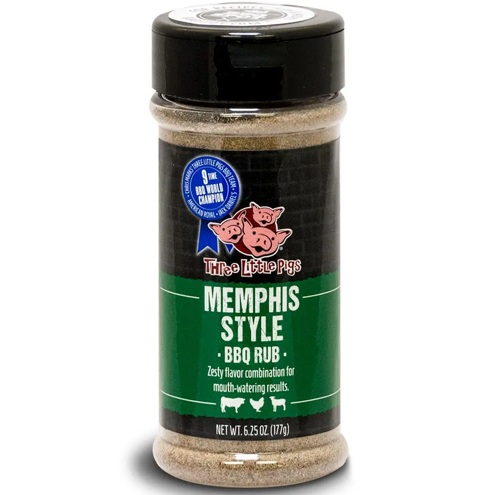 Three Little Pigs Memphis Style Bbq Rub 6.25 Oz Bottle Award Winning 1
