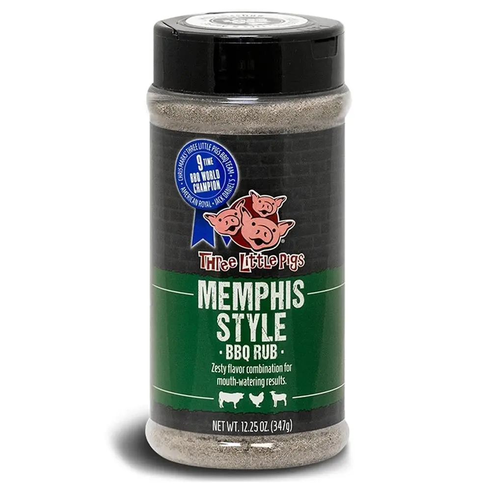 Three Little Pigs Memphis Style Bbq Rub 12.25 Oz Bottle Award Winning 1