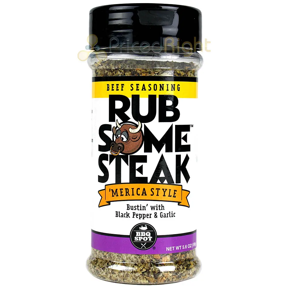 Rub Some Steak Beef Seasoning 5.6 Oz Bustin Black Pepper & Garlic Gluten Free 1