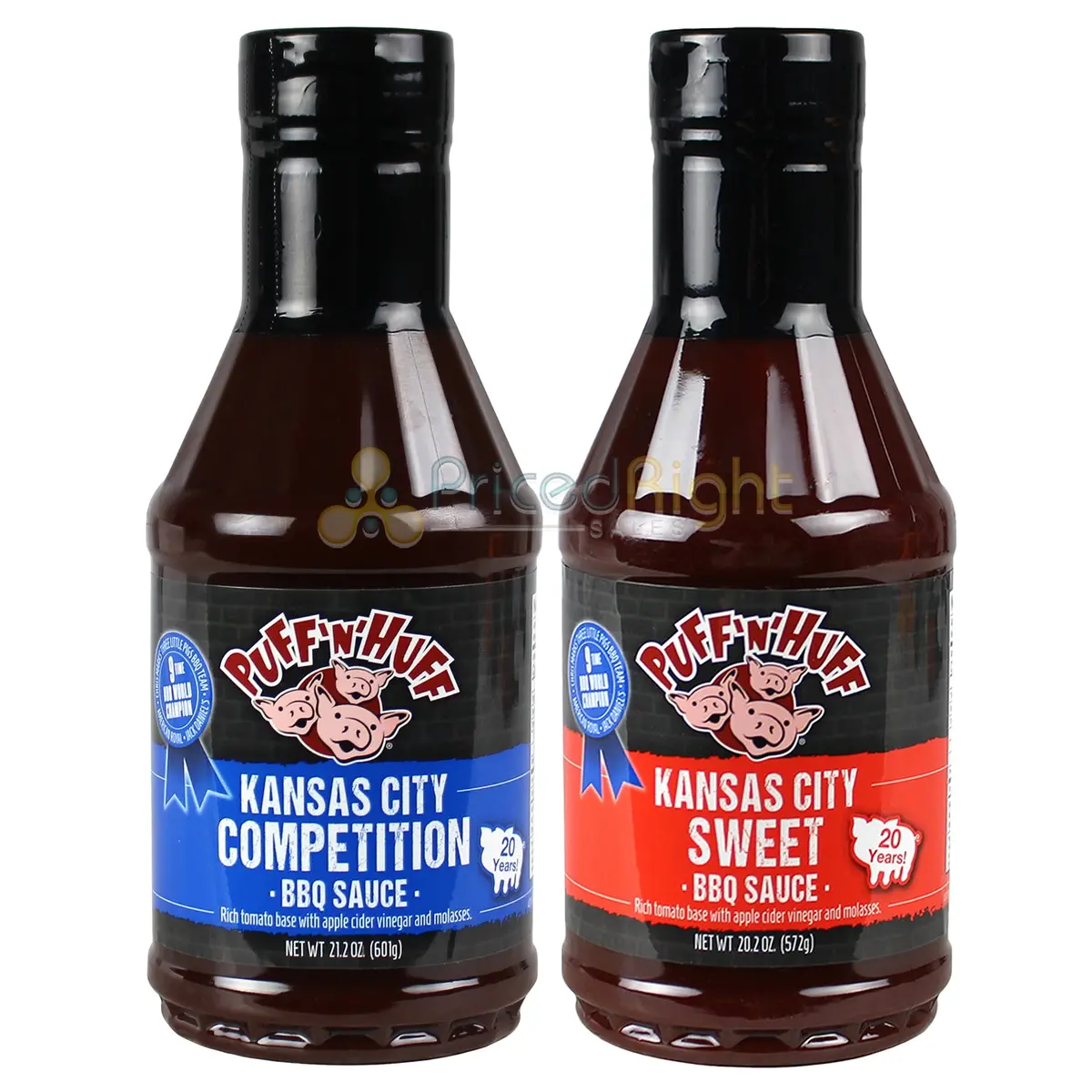 Three Little Pigs 2 Pack Bbq Combo Kc Sweet Sauce & Kc Competition Bbq Sauce 1
