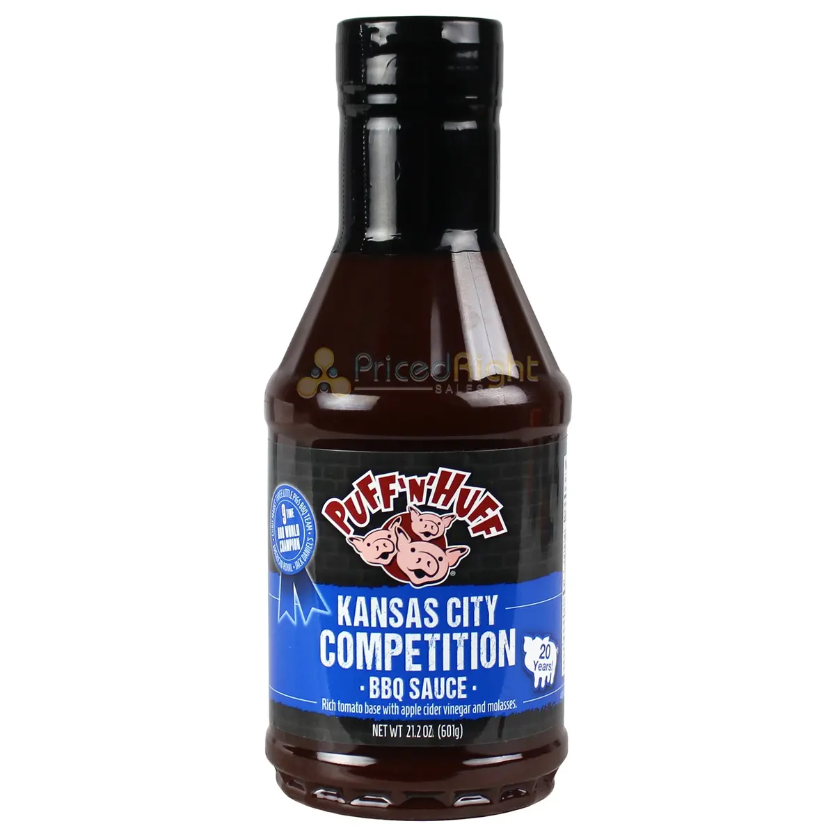 Three Little Pigs Kansas City Competition Bbq Sauce 21.2 Oz Award Winning Recipe 1