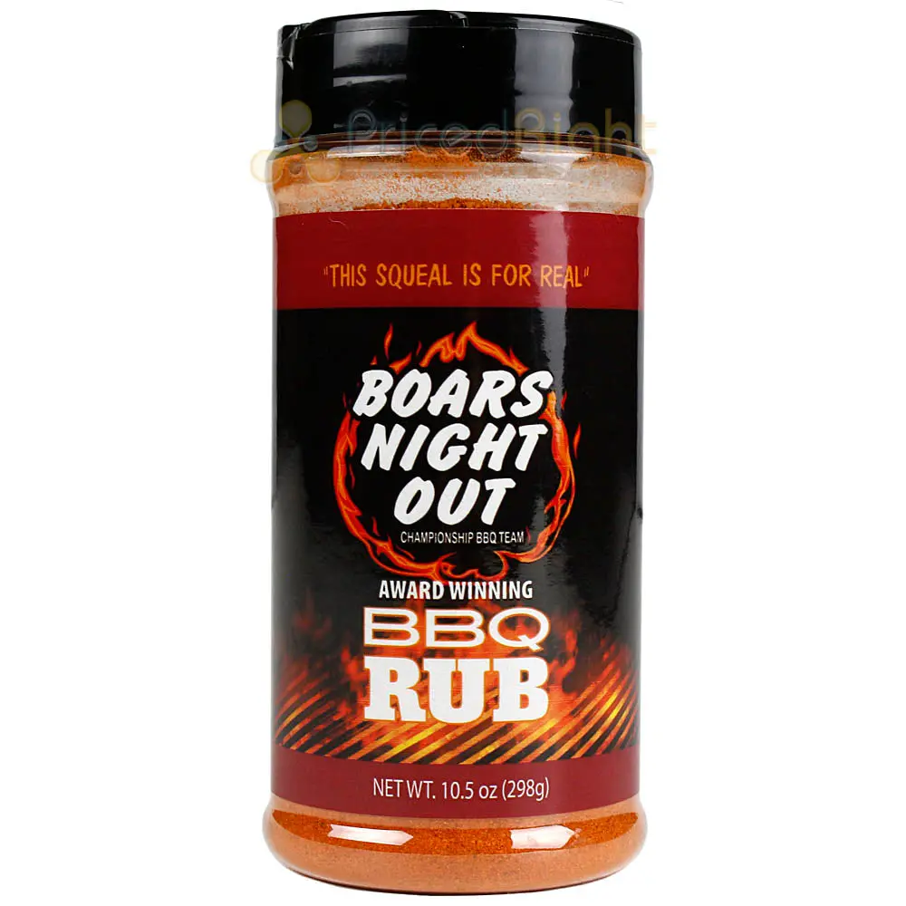 Boars Night Out Barbecue Dry Rub 10.5 Oz. Bottle Competition Rated Seasoning 1