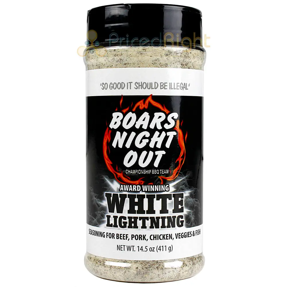 Boars Night Out White Lightning Dry Rub 14.5 Oz. Bottle Competition Rated 1