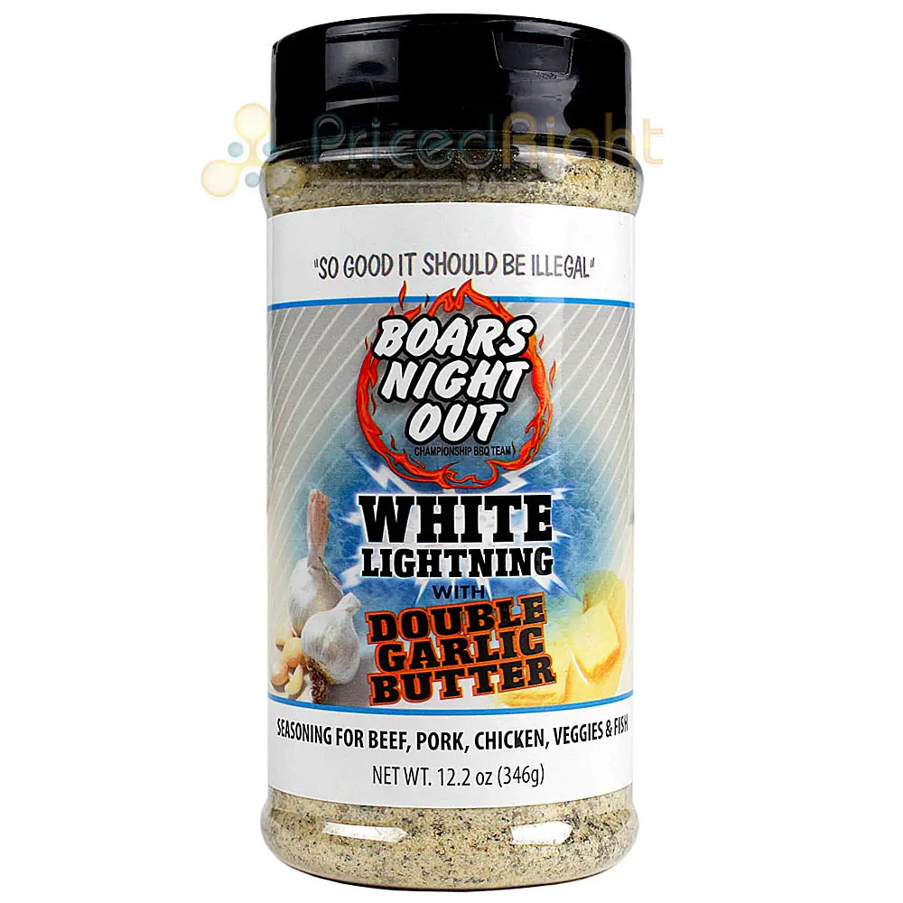 Boars Night Out White Lightning With Double Garlic Butter Bbq Seasoning 12 Oz 1