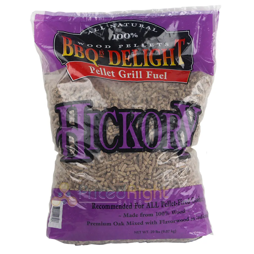 Bbqr's Delight Hickory Flavor Bbq Wood Pellets Grill Fuel 20 Lb Bag All Natural 1