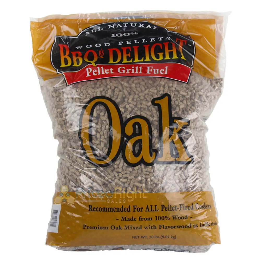 Bbqr's Delight Oak Flavor Bbq Wood Pellets Grill Fuel 20 Lb Bag All Natural 1