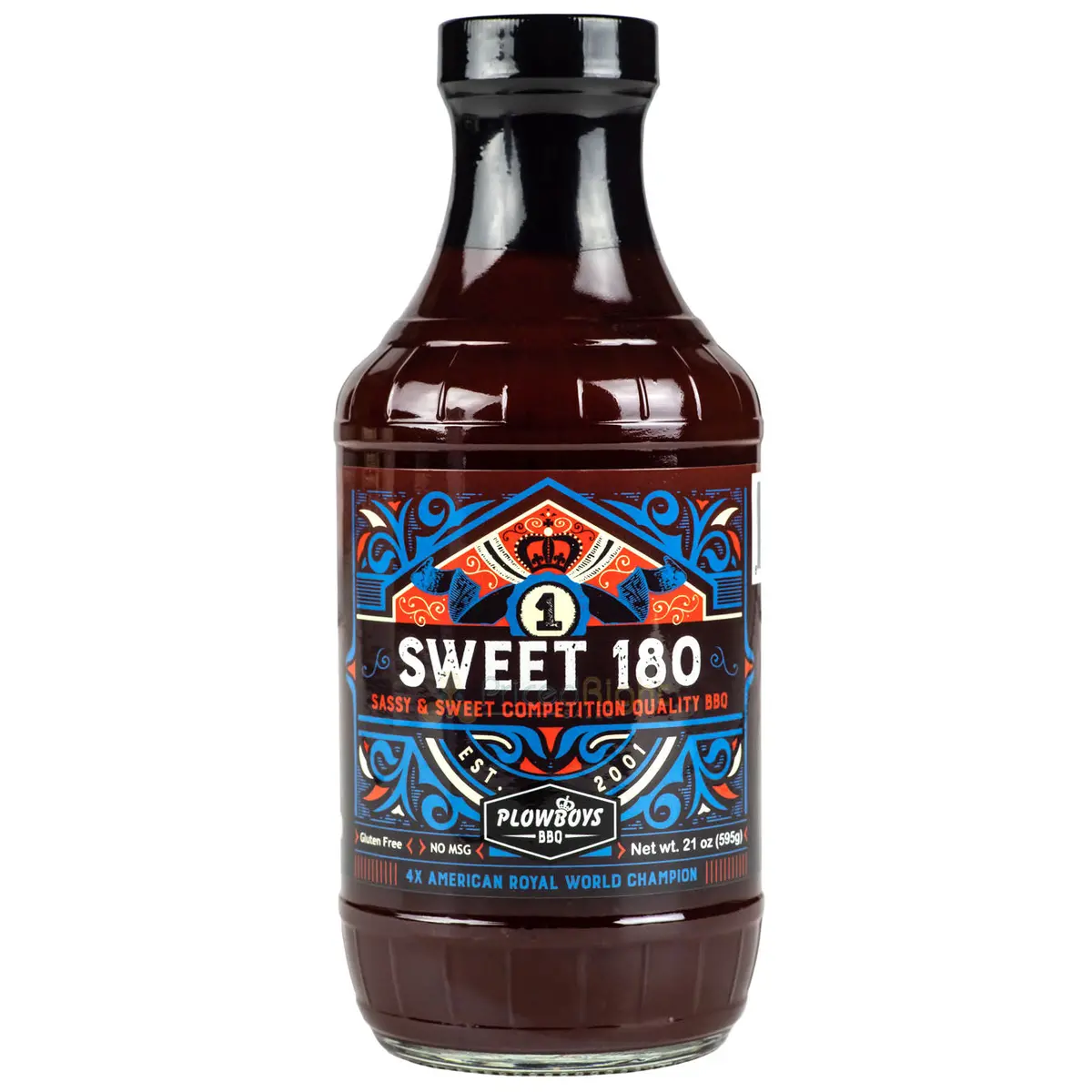 Plowboys Barbeque Sweet 180 Bbq Sauce 21 Oz. Bottle Rich Sweet Sassy Flavor 1