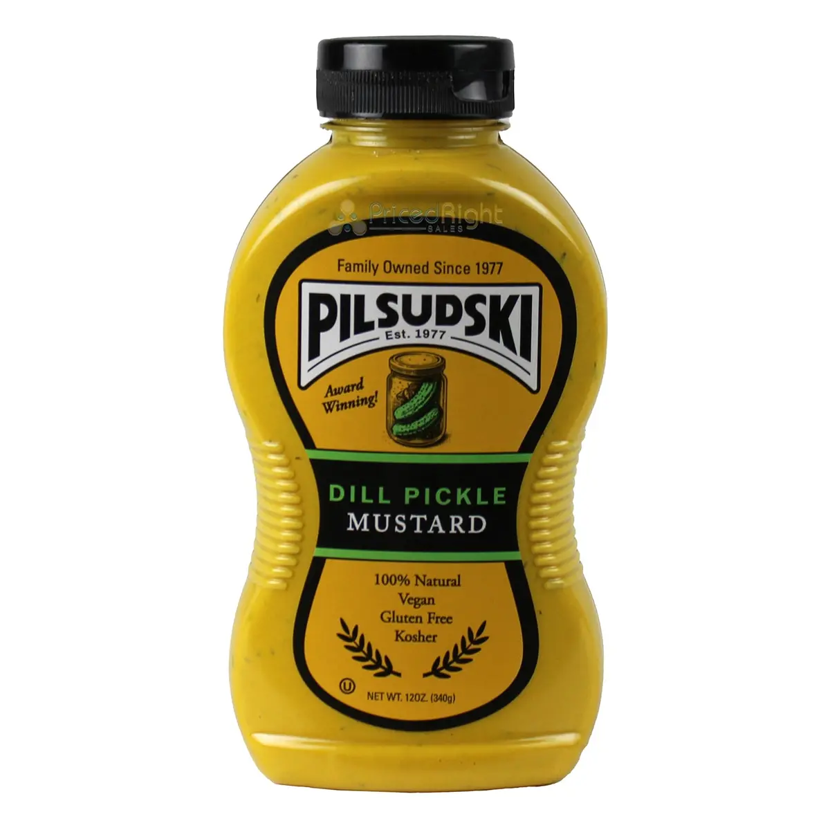 Pilsudski Dill Pickle Mustard With Garlic 12 Oz Gluten Free Vegan Kosher 1