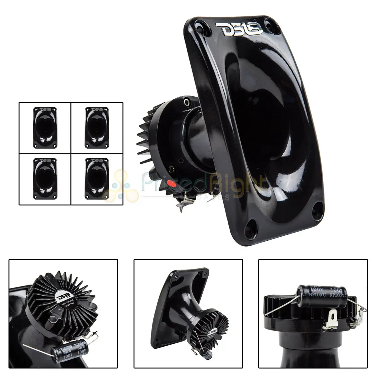 4 Ds18 Pro-Dkn25 1" Super Drivers With Horn Compression Drivers Tweeters 8 Ohm 1