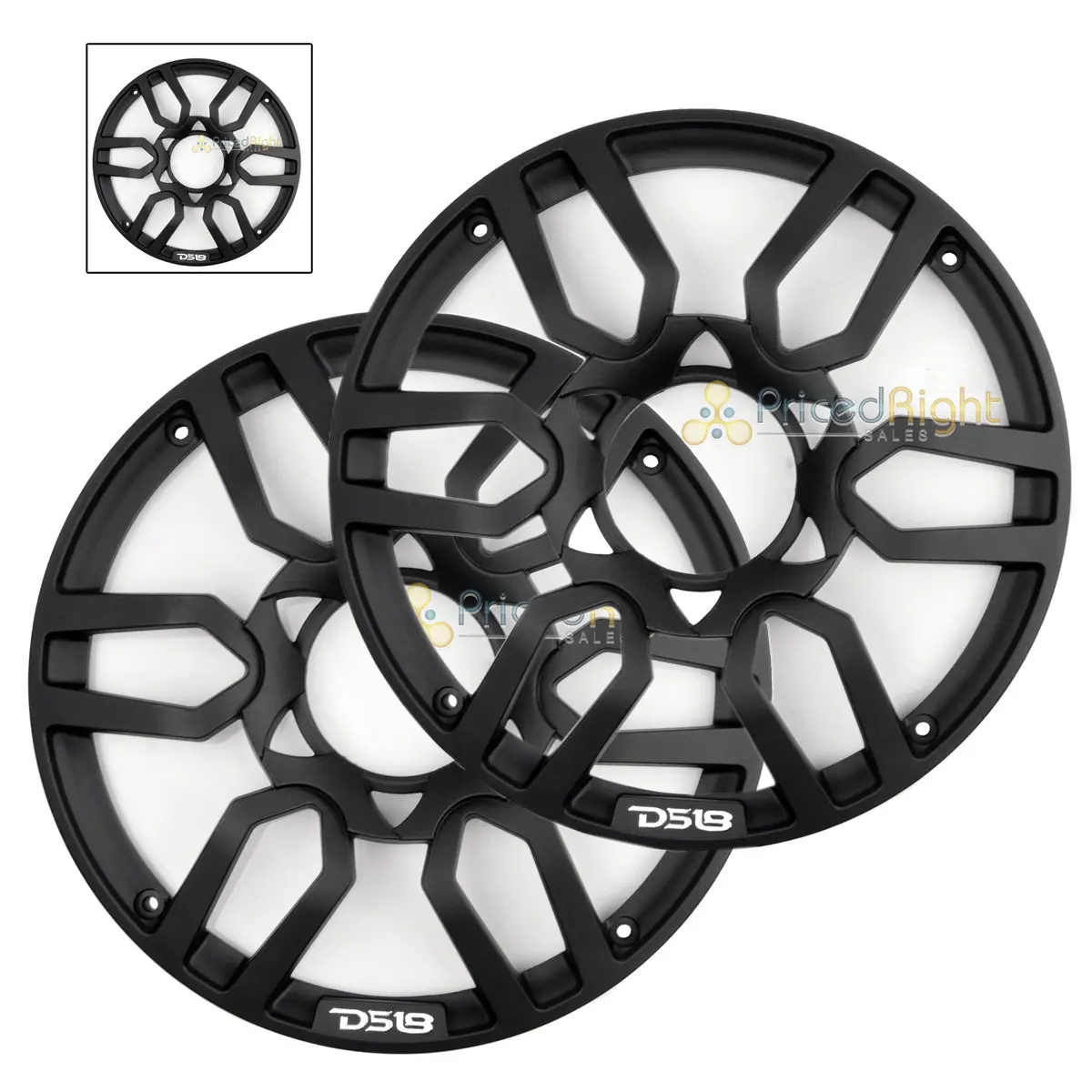 Ds18 Universal 10" Inch Plastic Speaker Grill Cover Black 2 Pack Pro Grill10 1