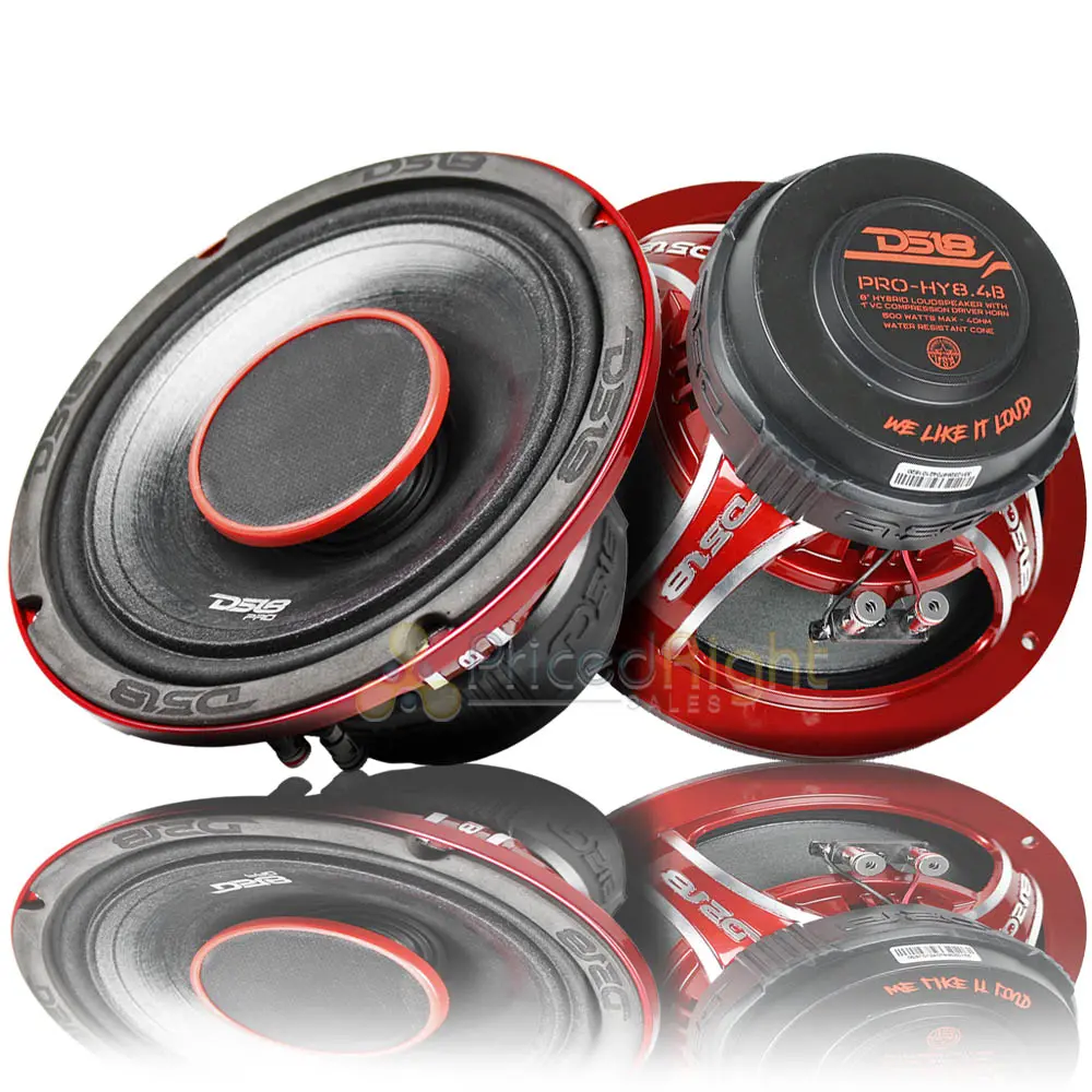 Ds18 8" Mid Range Speakers Hybrid With Built In Driver 4 Ohm Pro-Hy8.4B Pair 1
