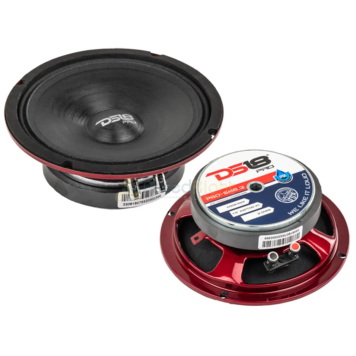 Ds18 Pro-Sm6.2 6.5" Motorcycle Midrange Speaker 400W Max 2 Ohm Ip66 Rated 2 Pack 1