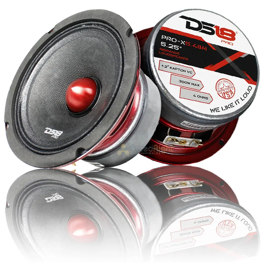 2 Ds18 Pro-X5.4Bm 300W Max 5.25" Midrange Loud Speakers 4 Ohm High Strength 1