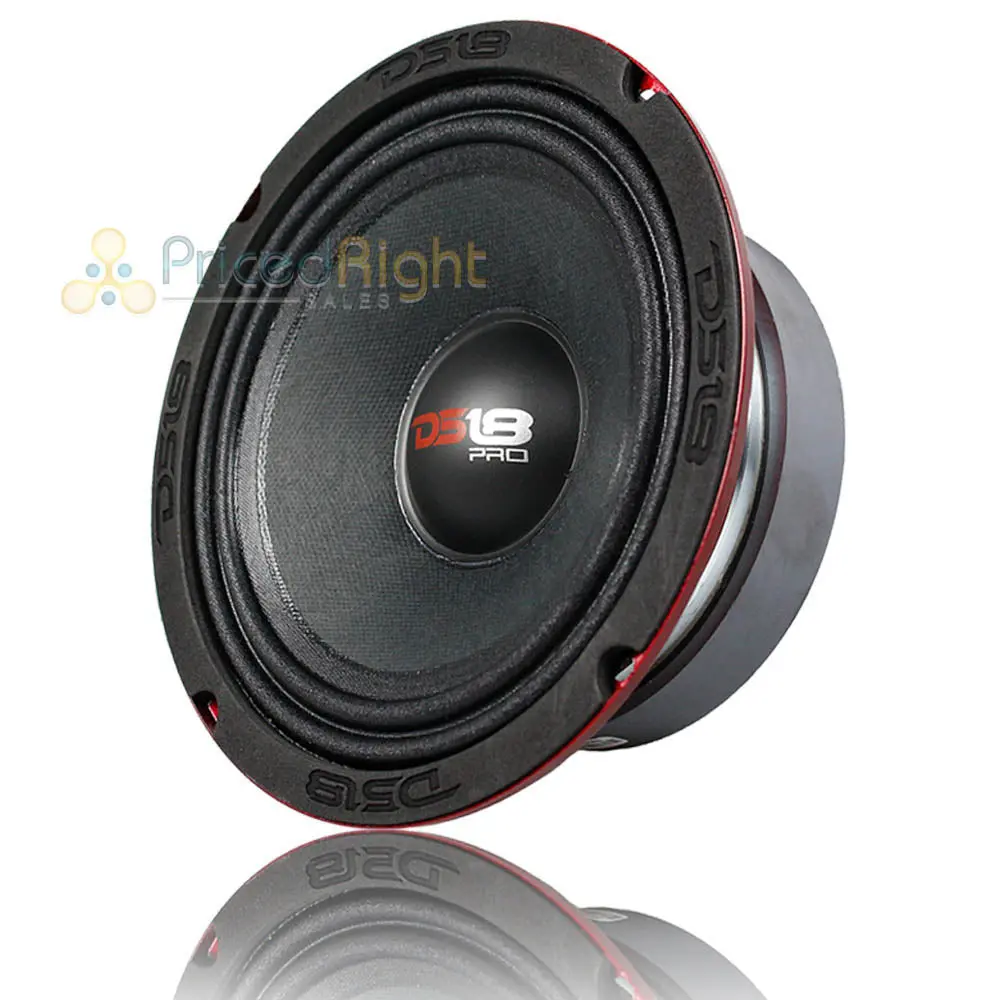 Ds18 6.5" Mid Range Speaker 4 Ohm 500W Max 250W Rms Pro-X6.4M Car Audio Single 1