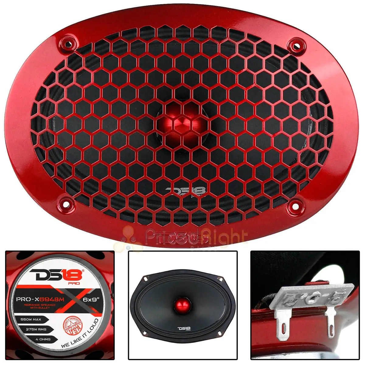 Ds18 6X9" Midrange Loudspeaker 400 Watts Max 200 Watts Rms Car Audio Pro-X694bm 1