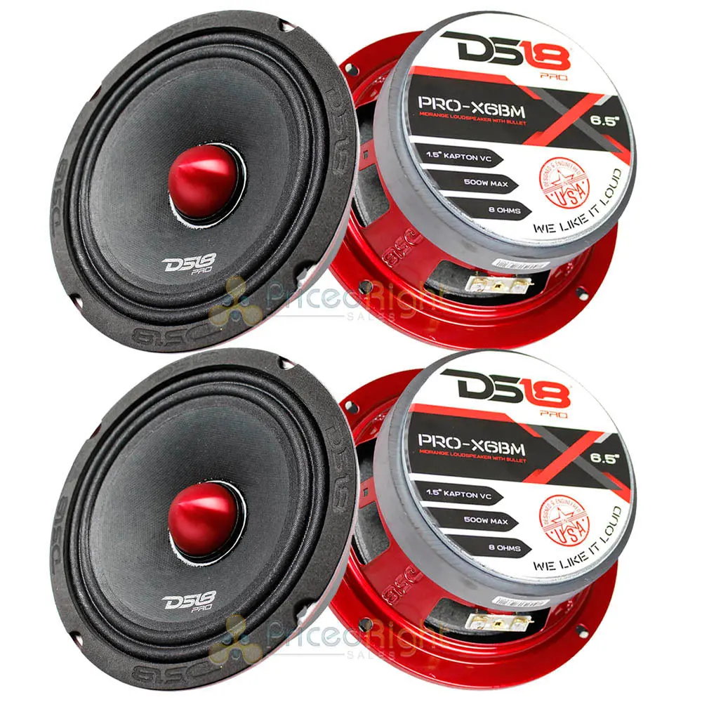 4 Ds18 Pro-X6bm 2000W Max 6.5" Midrange Speakers Loudspeaker With Bullet 8 Ohm 1