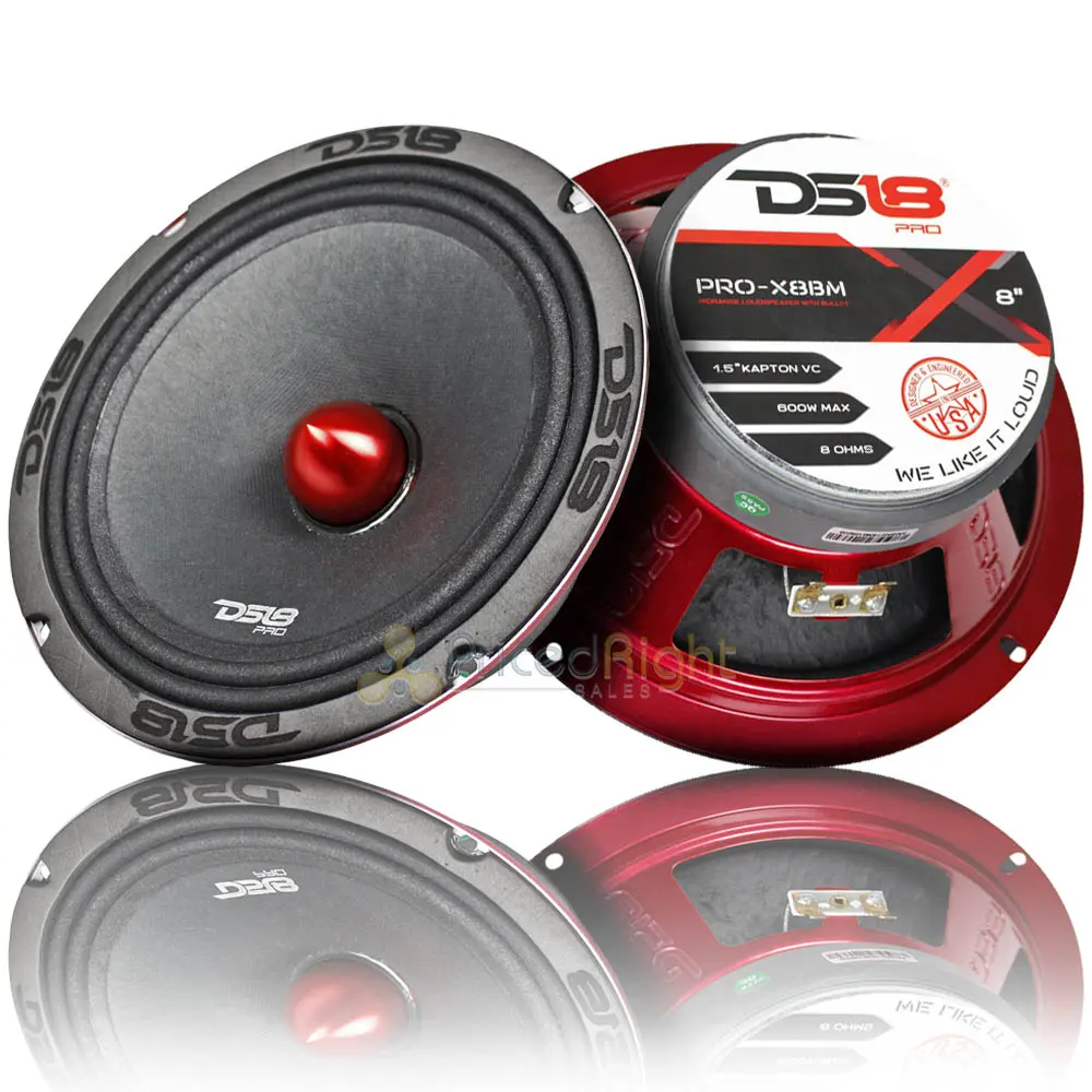 2 Ds18 Pro-X8bm 1200W Max 8" Midrange Speakers Loudspeaker With Bullet 8 Ohm 1