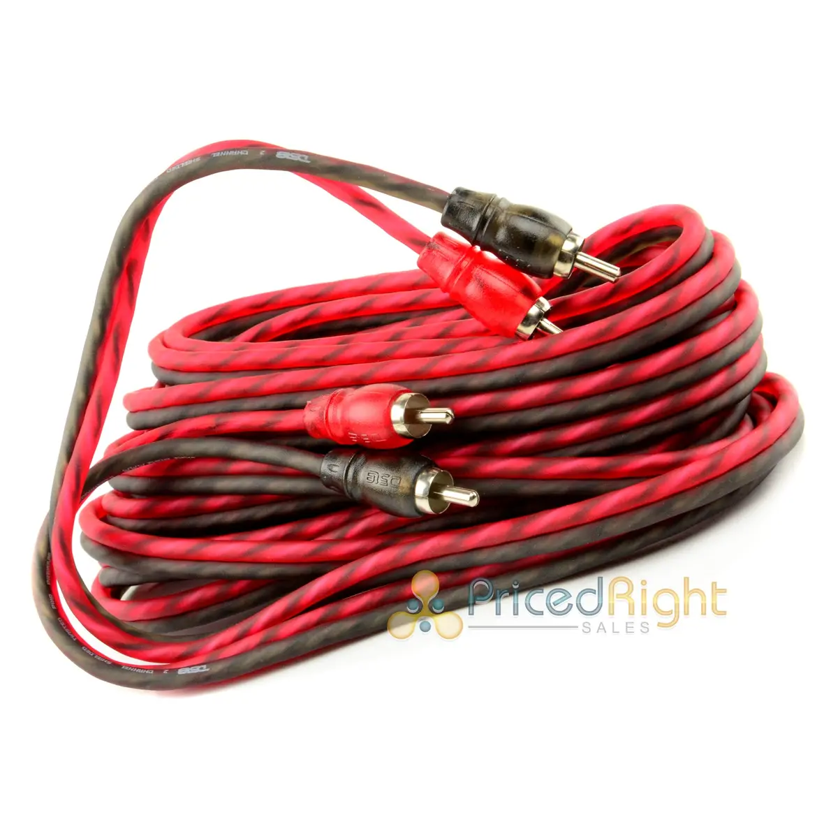 Ds18 20 Ft 2 Channel Shielded Twisted Interconnect Rca Audio Cable Amp Cables 1