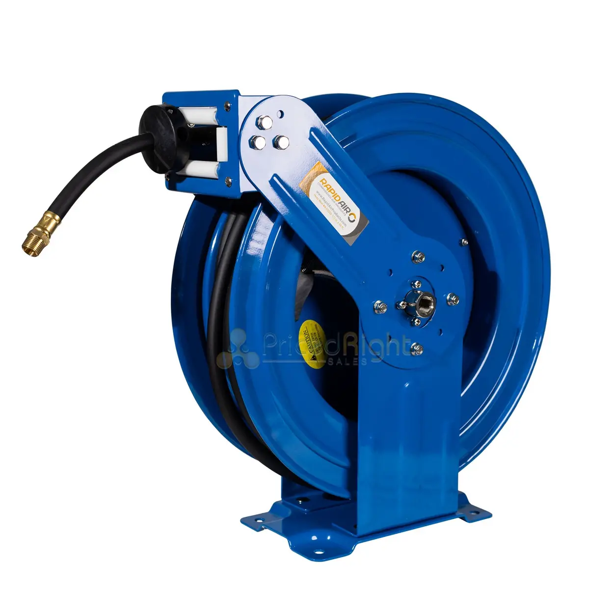 Rapidair 1/2" X 50' Dual Arm Steel Hose Reel 1/2" Inlet And Outlet R-05050 1