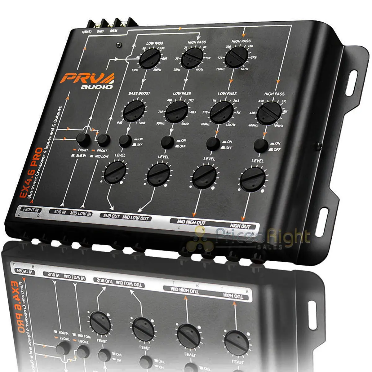 Prv 4 Way Electronic Crossover 4 Inputs And 6 Outputs 9 Volts Rms Ex4.6 Pro 1