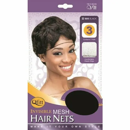 Qfitt: Invisible Mesh Hair Nets 3Pk 1