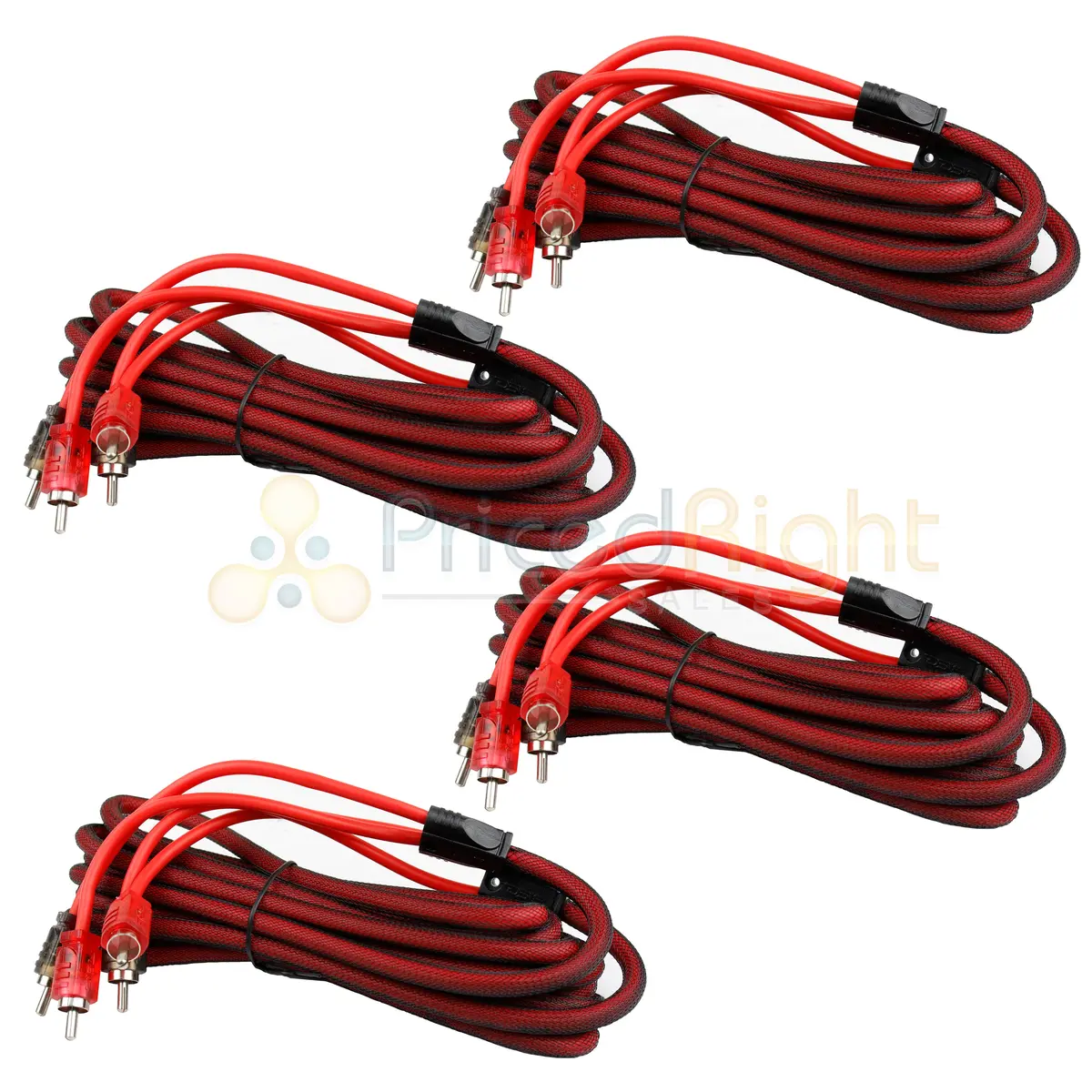 4 Pack 12Ft Rca Cable Ofc Interconnect Ds18 R12 Competition Rated Performance 1