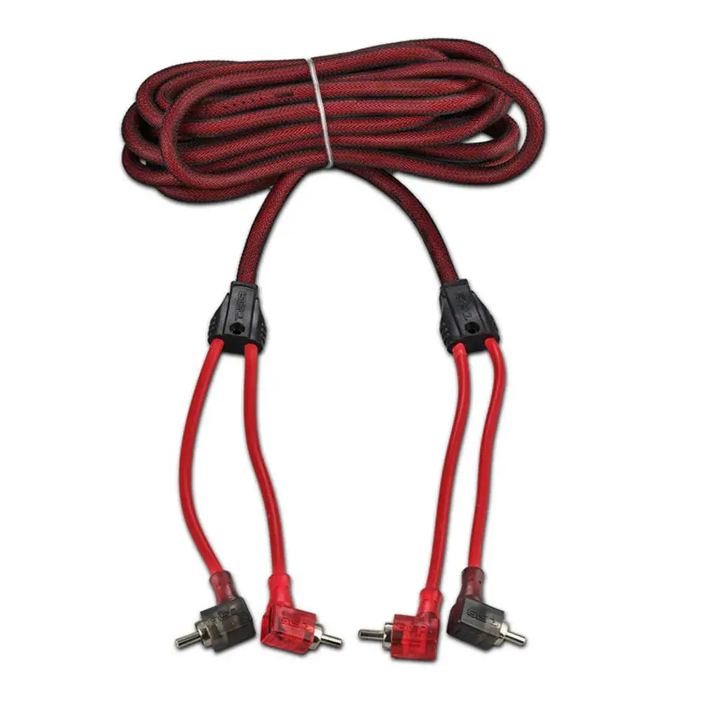 Ds18 2 Channel Rca Cable 16 Ft 100% Ofc 90 Degree Ends Dual Twist Wire R16.L 1