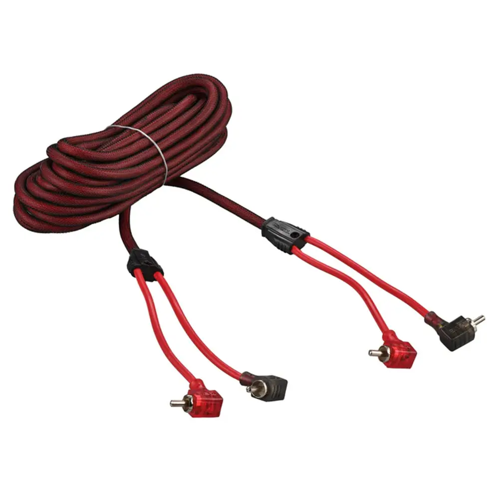 Ds18 2 Channel Rca Cable 20 Ft 100% Ofc 90 Degree Ends Dual Twist Wire R20.L 1