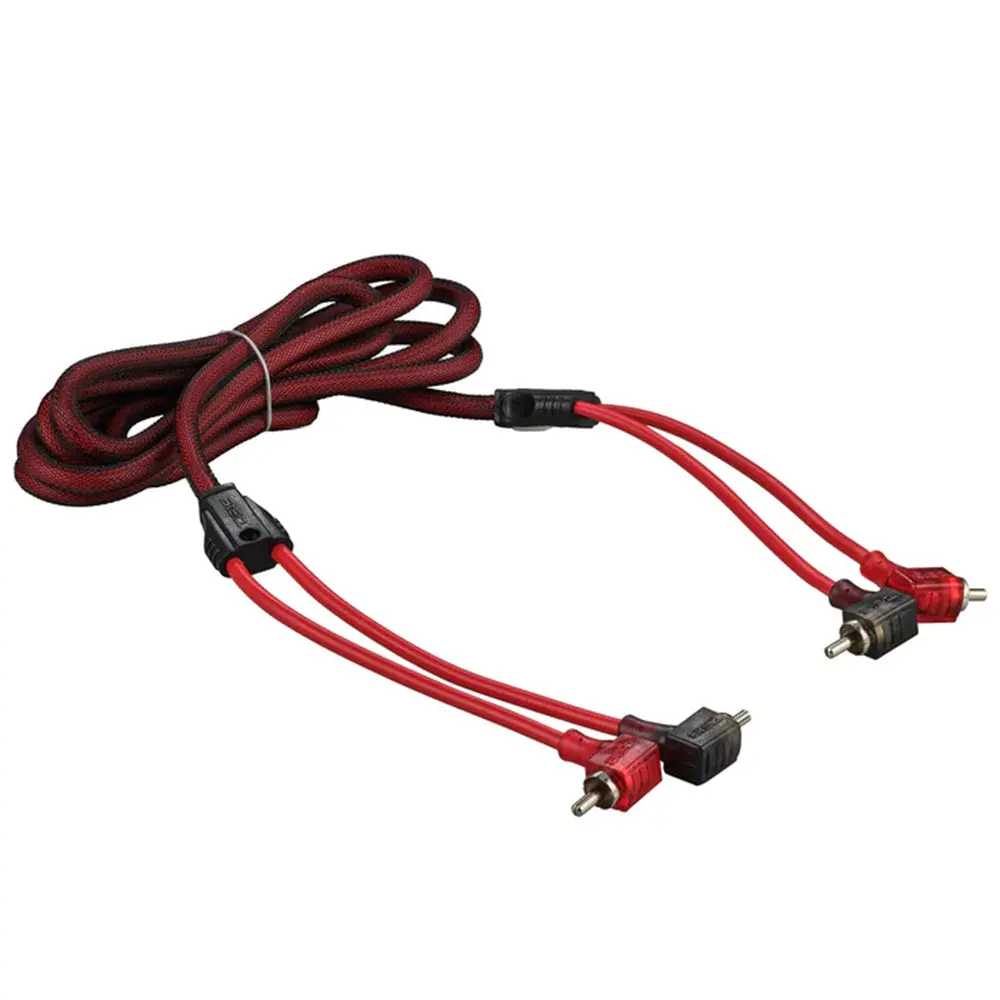 Ds18 2 Channel Rca Cable 6 Ft 100% Ofc 90 Degree Ends Dual Twist Wire R6.L 1