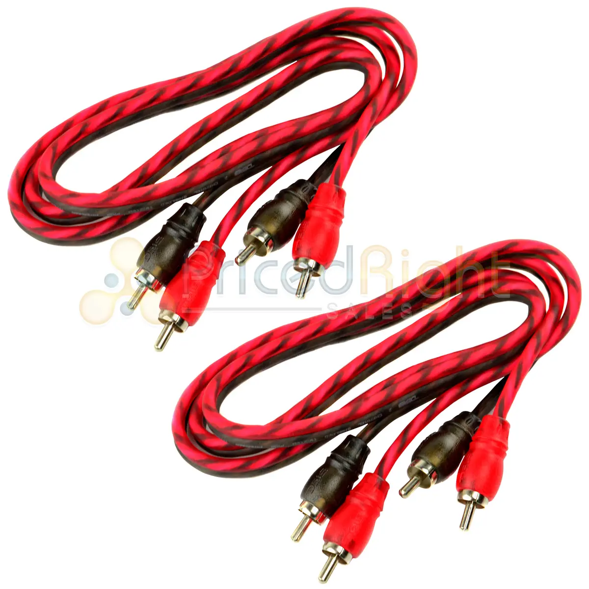 Ds18 2 Pack 3 Ft 2 Channel Twisted Premium Audio Interconnect Rca Cable Pack 1