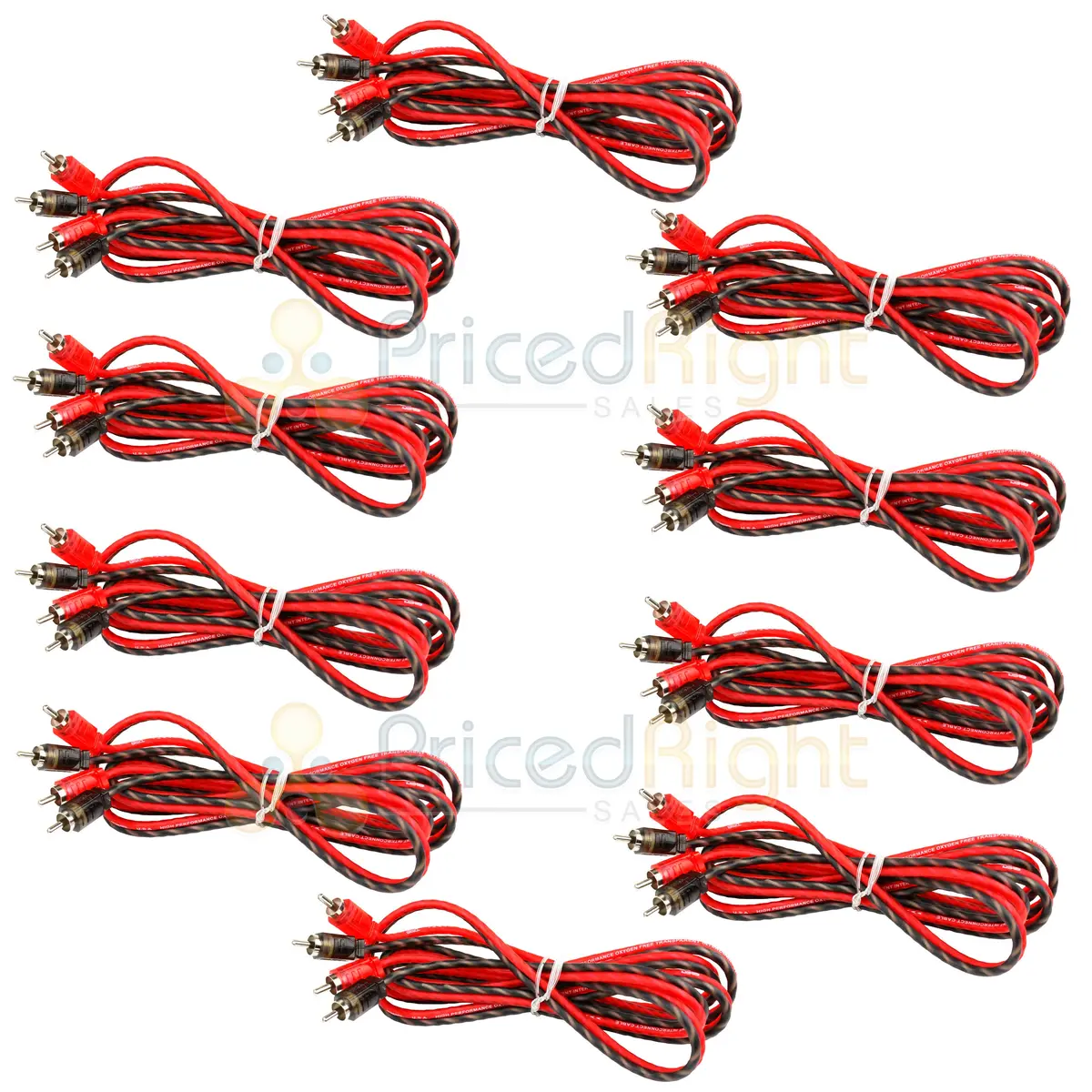 10 Pack Ds18 6 Ft 2 Channel Shielded Twisted Interconnect Rca Audio Rca6ft Lot 1