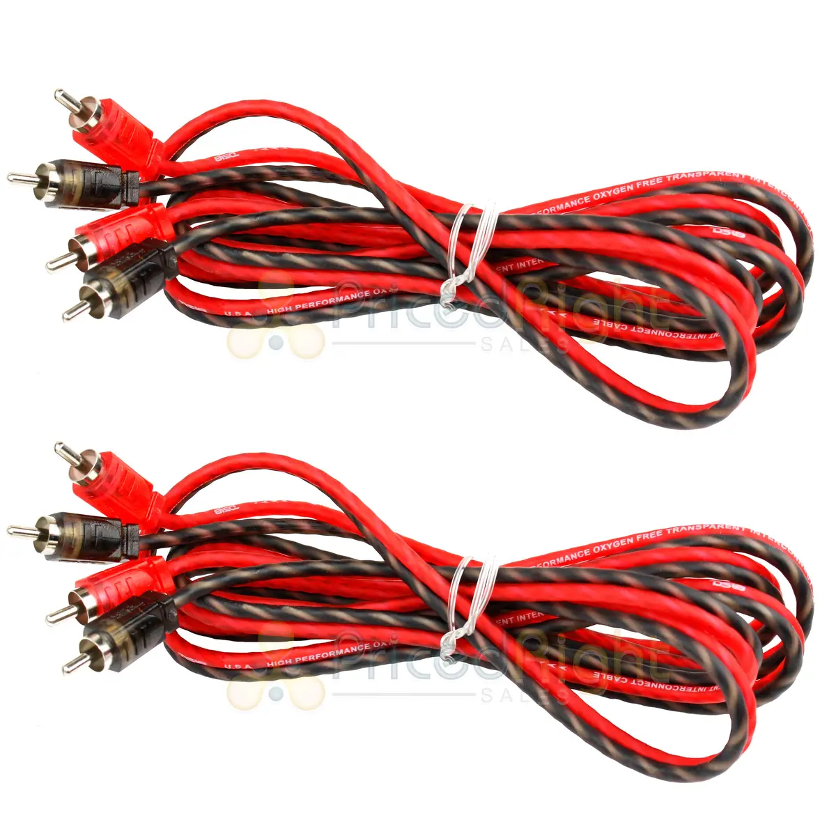 2 Pack Ds18 6 Ft 2 Channel Shielded Twisted Interconnect Rca Audio Amp Rca6ft 1