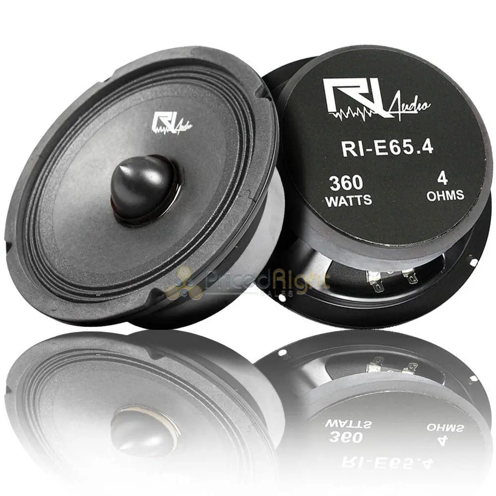 (2) Ri Audio 6.5" Midrange Bullet Speakers 360W Peak Power 180W Rms 4 Car Audio 1