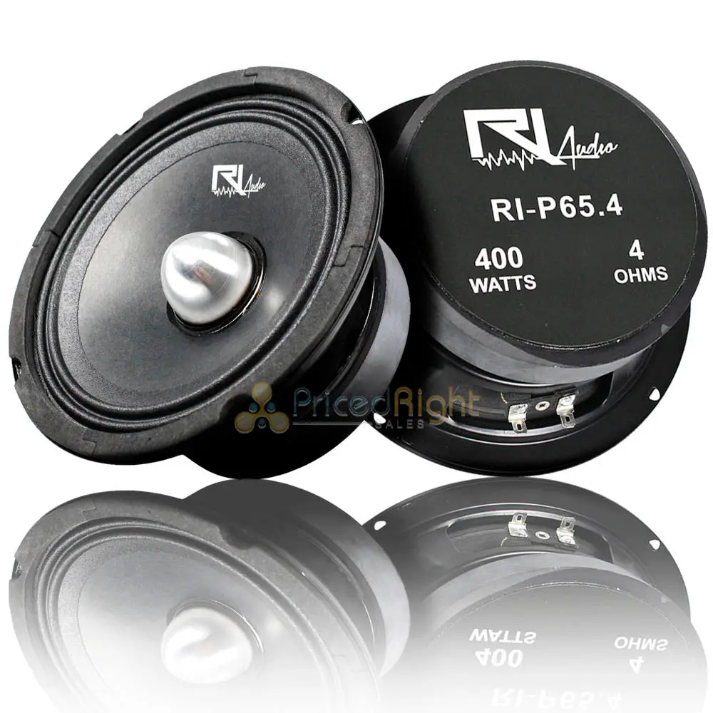 (2) Ri Audio 6.5" Midrange Bullet Speaker 400W Peak Power 200W Rms 4 Ohm 1